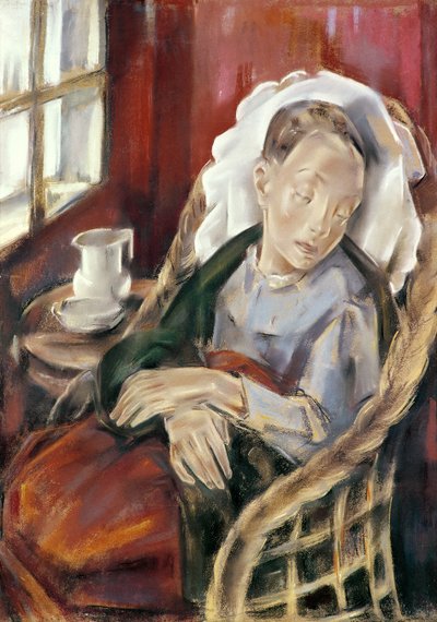 回復期、1930年（カードにパステル） 作： Maria Blanchard